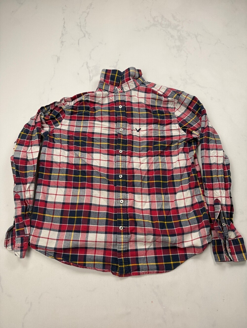 American Eagle Outfitters Button-Up Shirt Red 90s VTG Classic Sizing - Mens XL